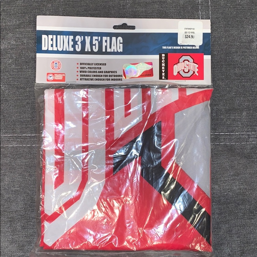 NWT Ohio State Buckeyes Flag